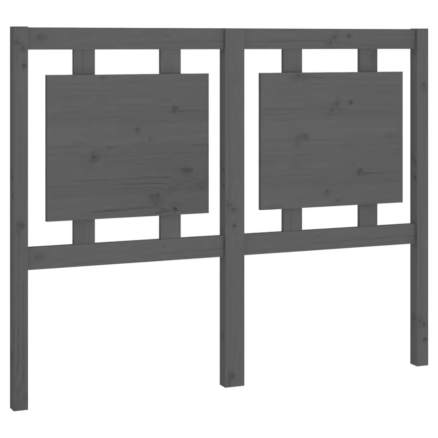 Tête de lit Gris 125,5x4x100 cm Bois massif de pin - 2
