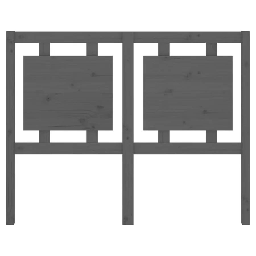 Tête de lit Gris 125,5x4x100 cm Bois massif de pin - 4