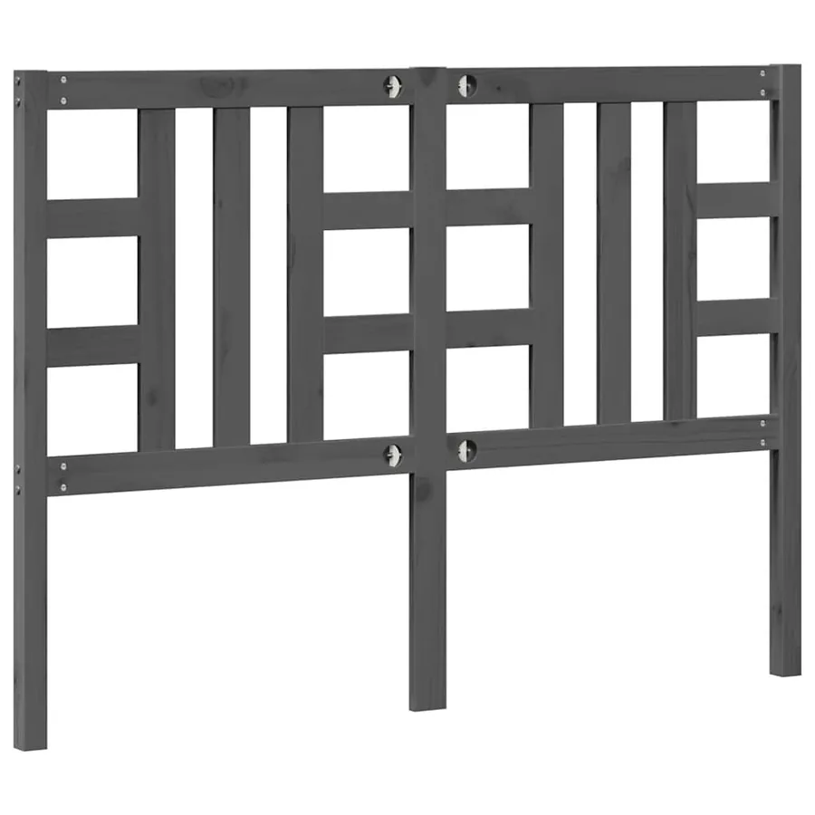 Tête de lit Gris 141x4x100 cm Bois massif de pin - 6