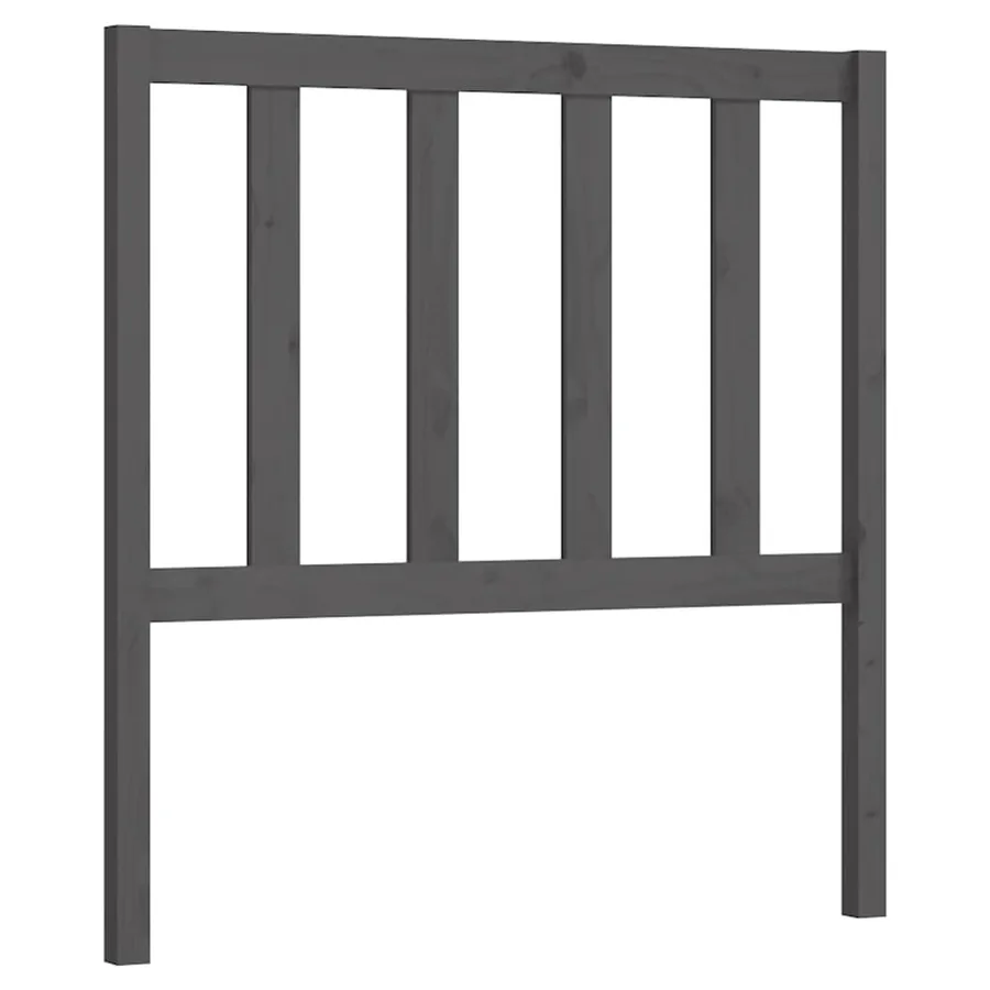 Tête de lit Gris 106x4x100 cm Bois massif de pin - 2