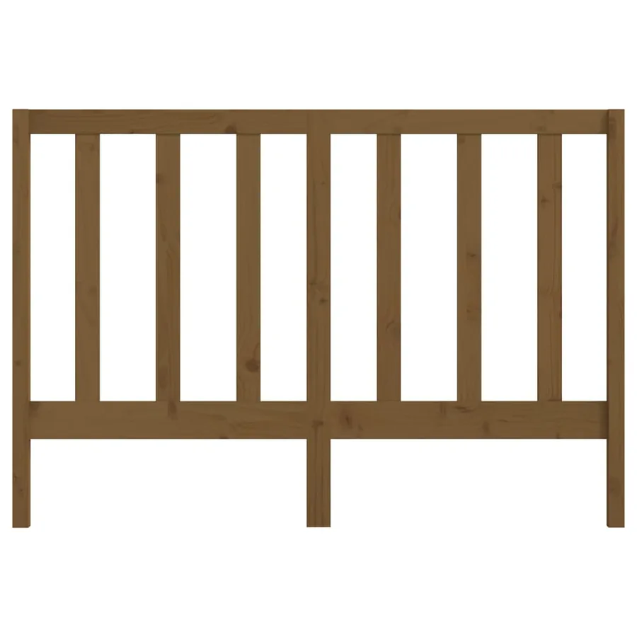 Tête de lit Marron miel 126x4x100 cm Bois massif de pin - 4