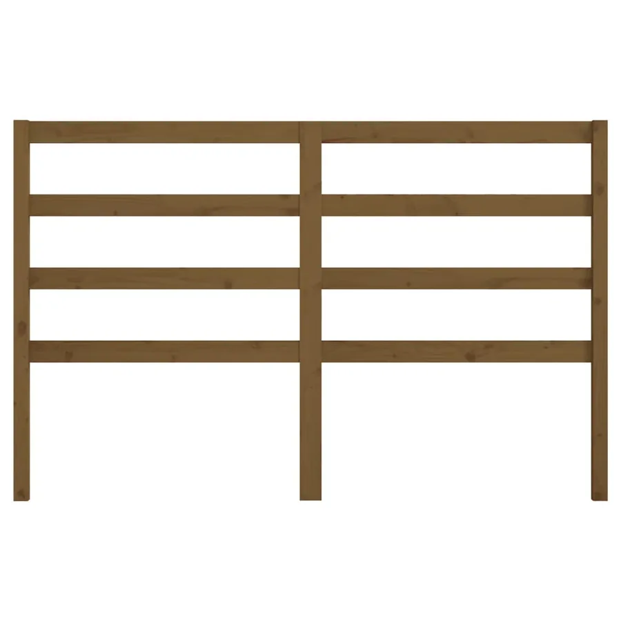 Tête de lit Marron miel 156x4x100 cm Bois massif de pin - 4