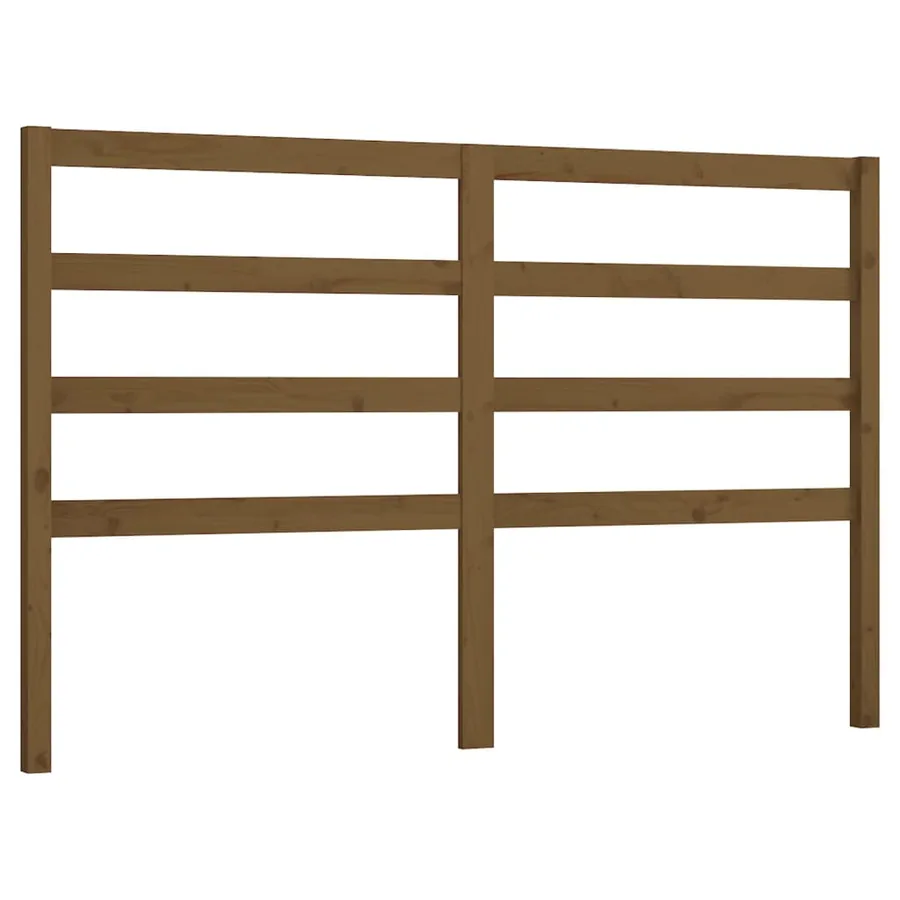 Tête de lit Marron miel 146x4x100 cm Bois massif de pin - 2