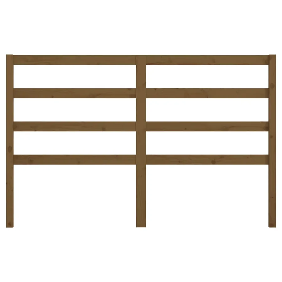 Tête de lit Marron miel 146x4x100 cm Bois massif de pin - 4