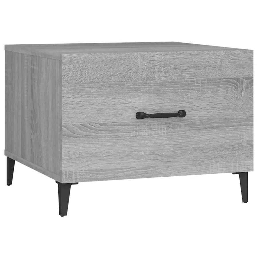 Table basse avec pieds en métal Sonoma gris 50x50x40 cm - 2