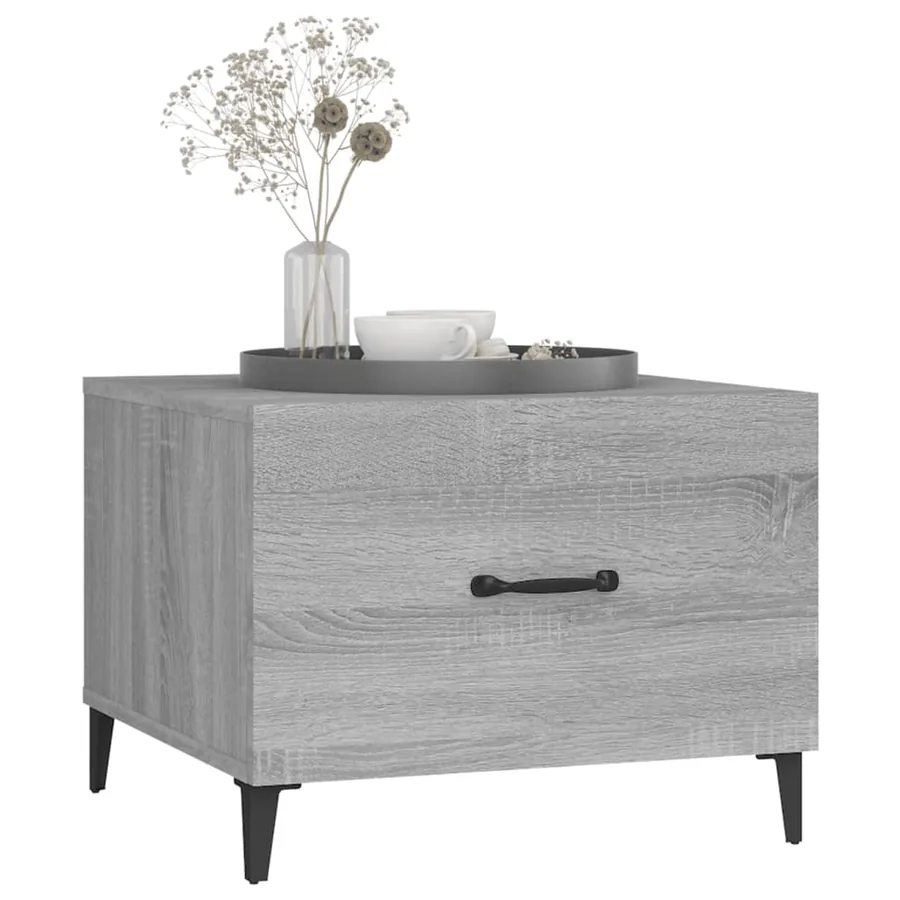 Table basse avec pieds en métal Sonoma gris 50x50x40 cm - 4