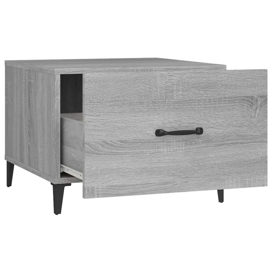 Table basse avec pieds en métal Sonoma gris 50x50x40 cm - 8