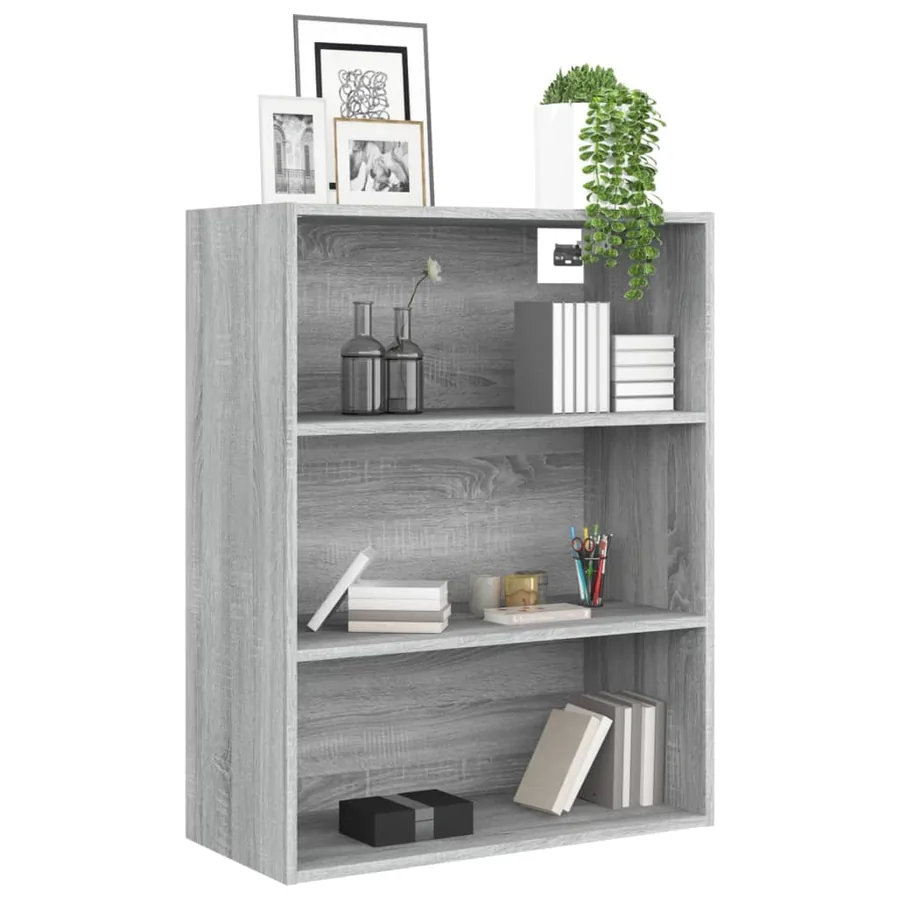 Armoire murale suspendue Sonoma gris 69,5x32,5x90 cm - 4