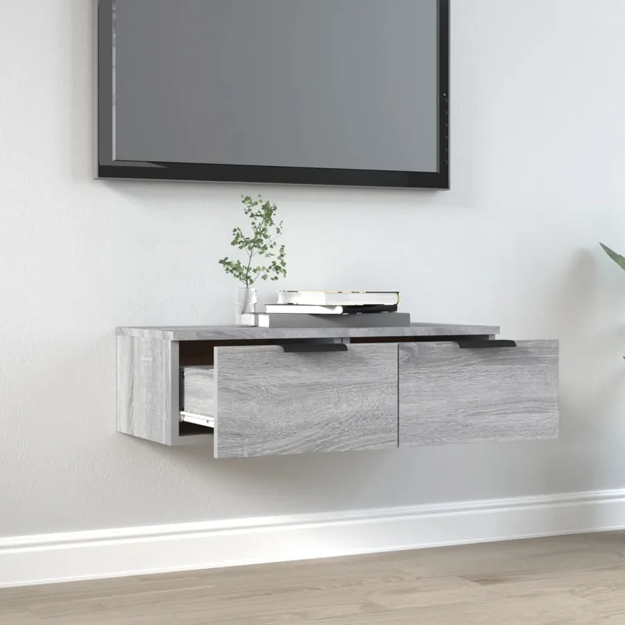 Armoire murale Sonoma gris 68x30x20 cm Bois d'ingénierie - 3