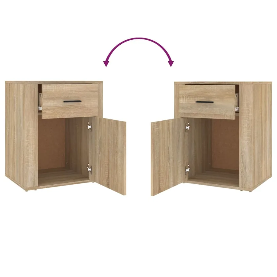 Table de chevet Chêne sonoma 50x36x60 cm Bois d'ingénierie - 9