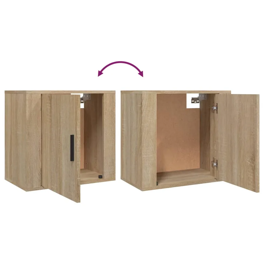 Tables de chevet murales 2 pcs Chêne sonoma 50x30x47 cm - 9