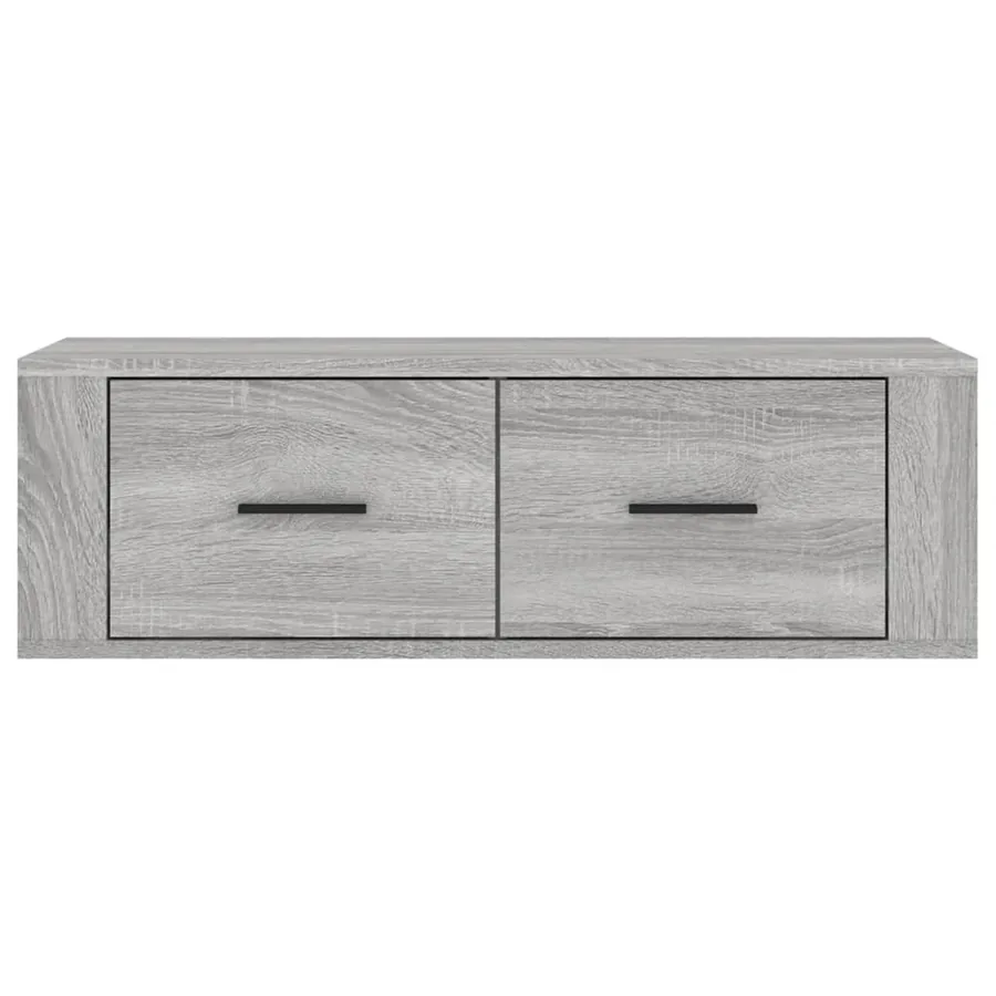 Armoire TV suspendue Sonoma gris 80x36x25 cm Bois d'ingénierie - 7