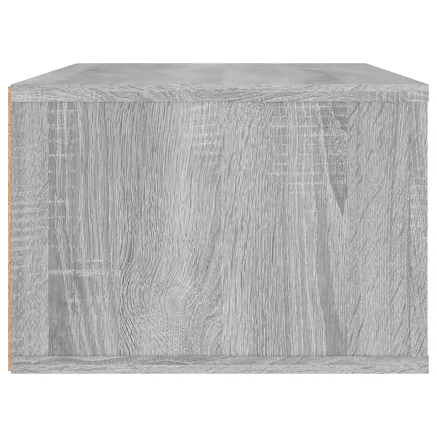 Armoire TV suspendue Sonoma gris 80x36x25 cm Bois d'ingénierie - 8