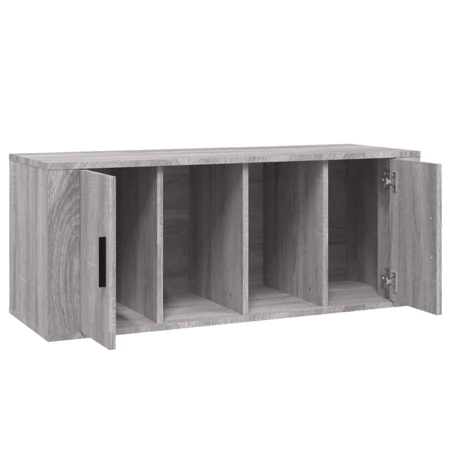 Meuble TV Sonoma gris 100x35x40 cm Bois d'ingénierie - 5