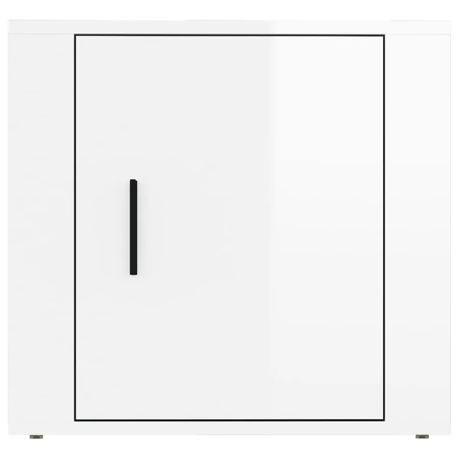 Tables de chevet 2 pcs Blanc brillant 50x39x47 cm - 6
