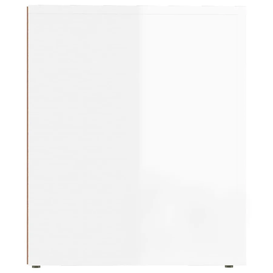 Tables de chevet 2 pcs Blanc brillant 50x39x47 cm - 7