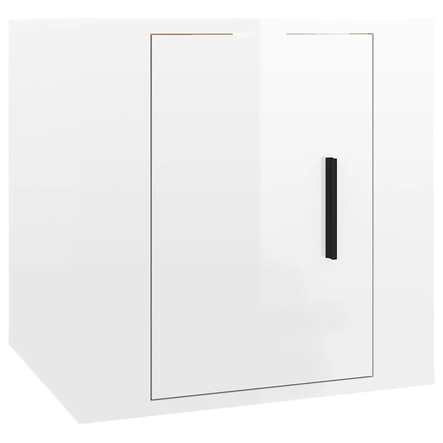 Meubles TV muraux 2 pcs Blanc brillant 40x34,5x40 cm - 4