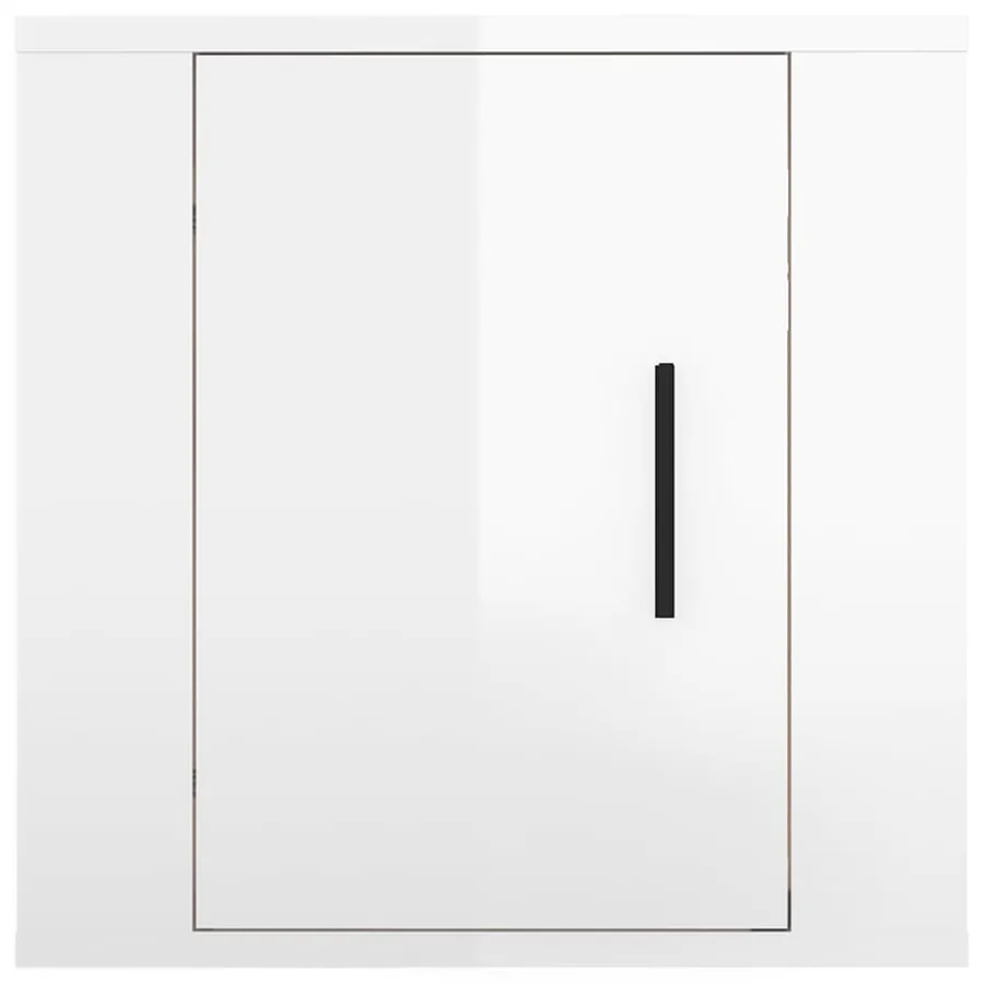 Meubles TV muraux 2 pcs Blanc brillant 40x34,5x40 cm - 5