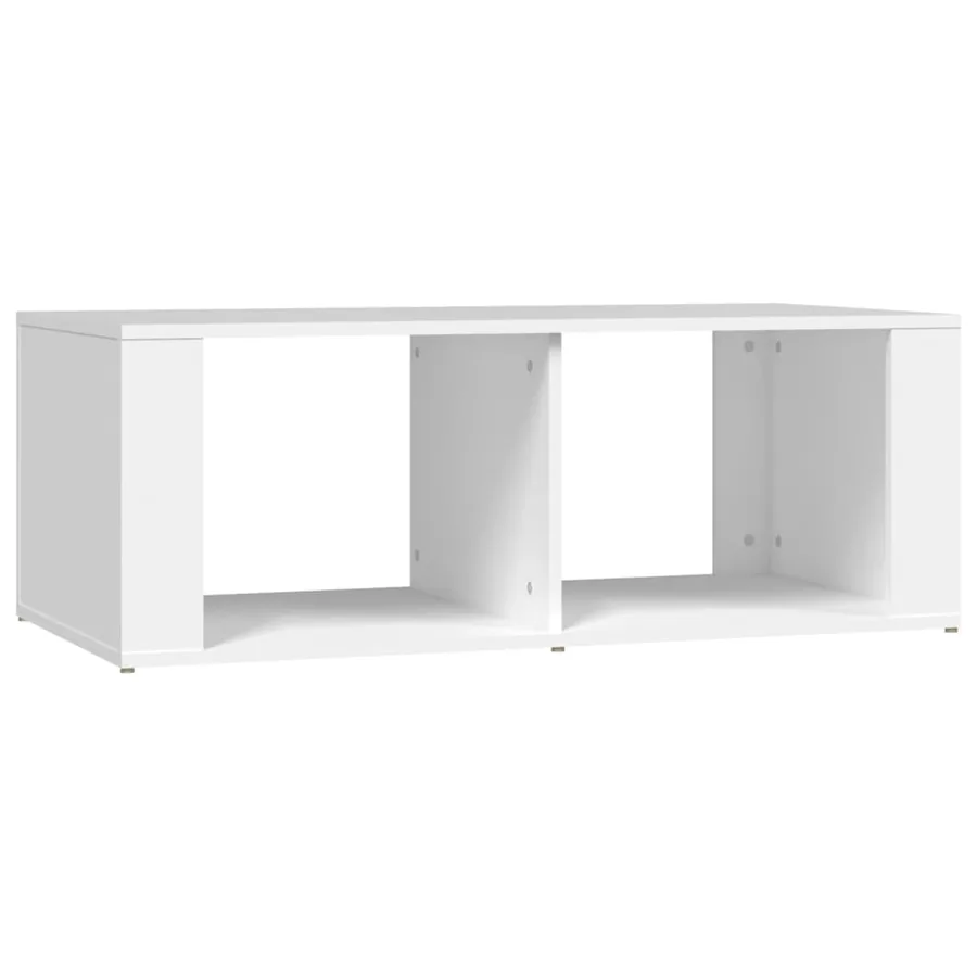 Table basse Blanc 100x50x36 cm Bois d'ingénierie - 2