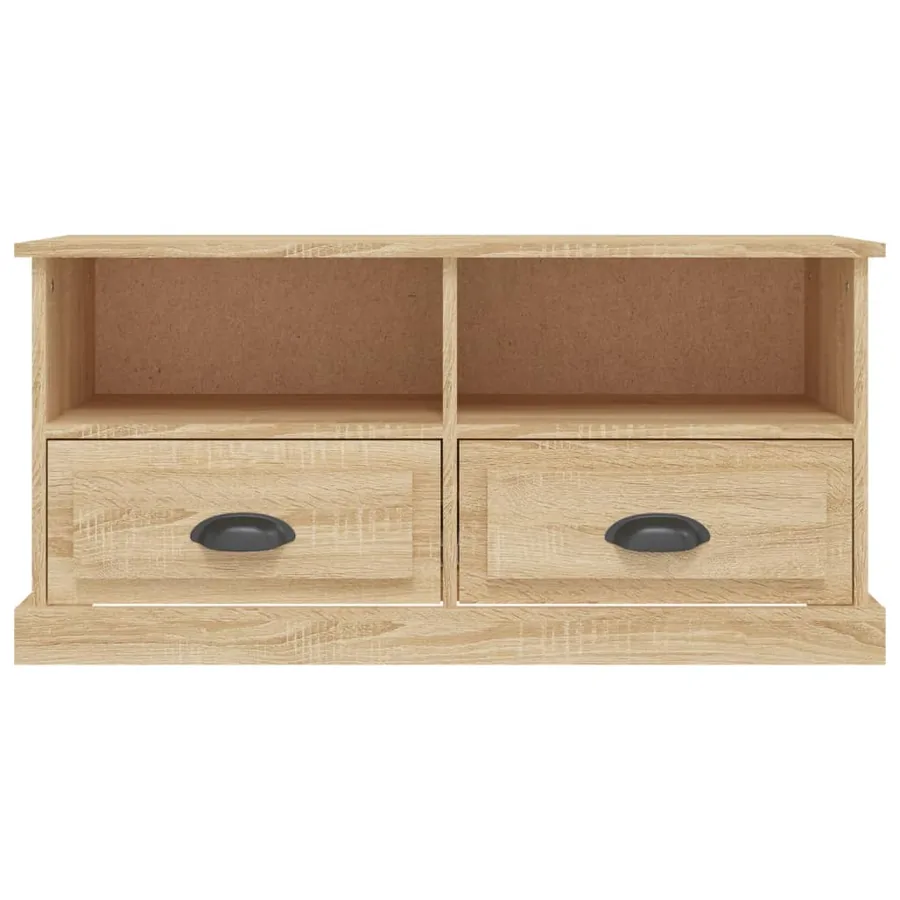 Meuble TV chêne sonoma 93x35,5x45 cm bois d'ingénierie - 6