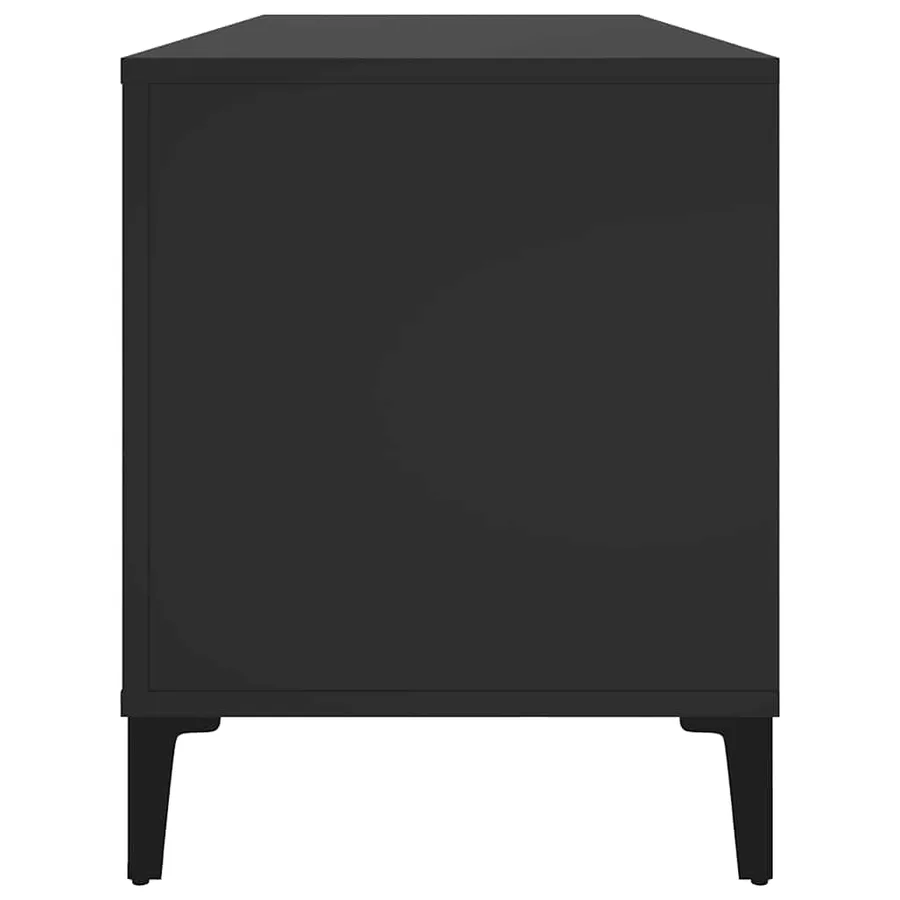 Armoire à disques noir 100x38x48 cm bois d'ingénierie - 6