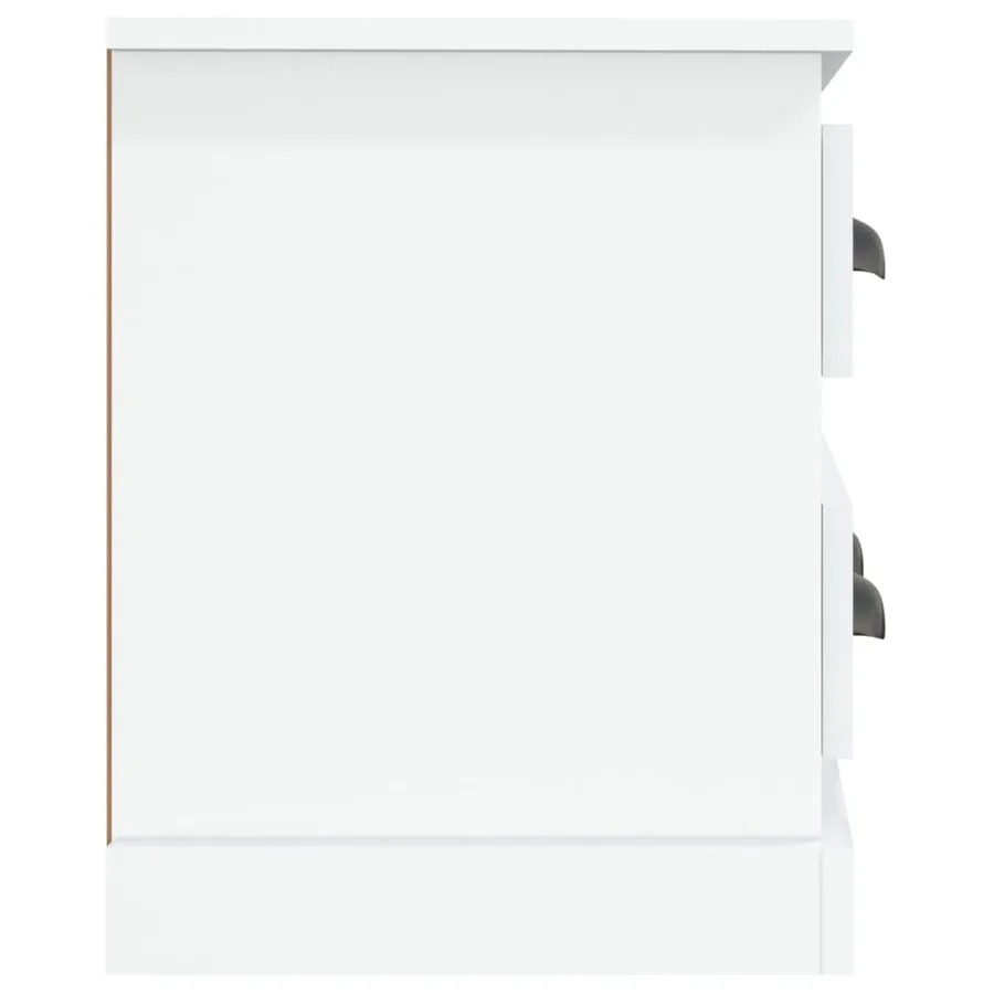 Meuble TV blanc brillant 100x35,5x45 cm bois d'ingénierie - 7