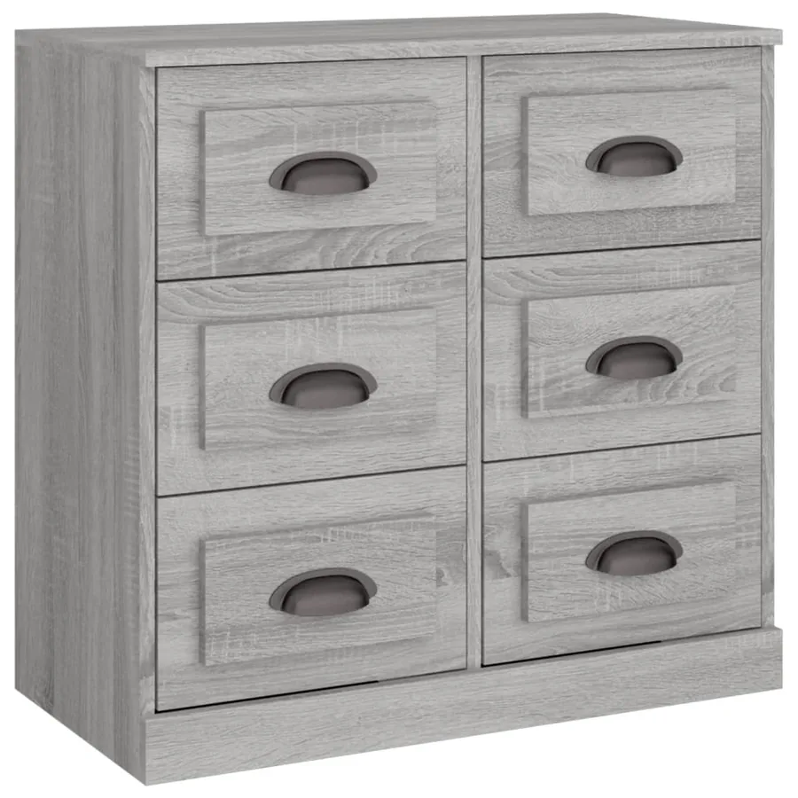 Buffet sonoma gris 70x35,5x67,5 cm bois d'ingénierie - 2