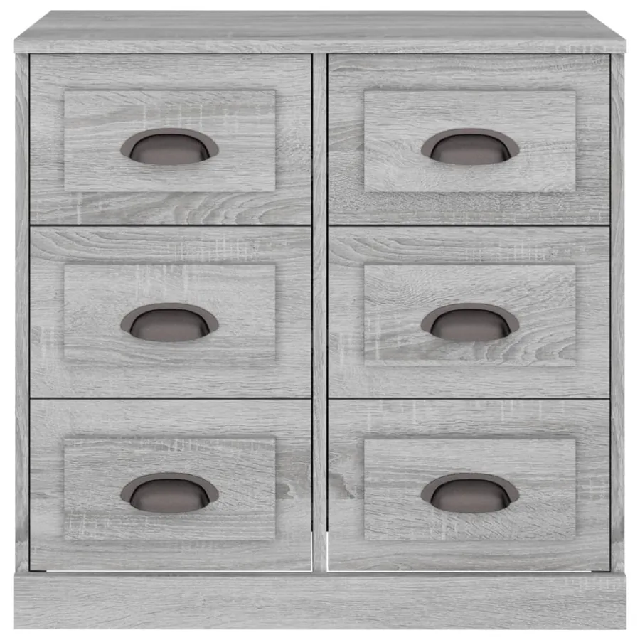 Buffet sonoma gris 70x35,5x67,5 cm bois d'ingénierie - 6