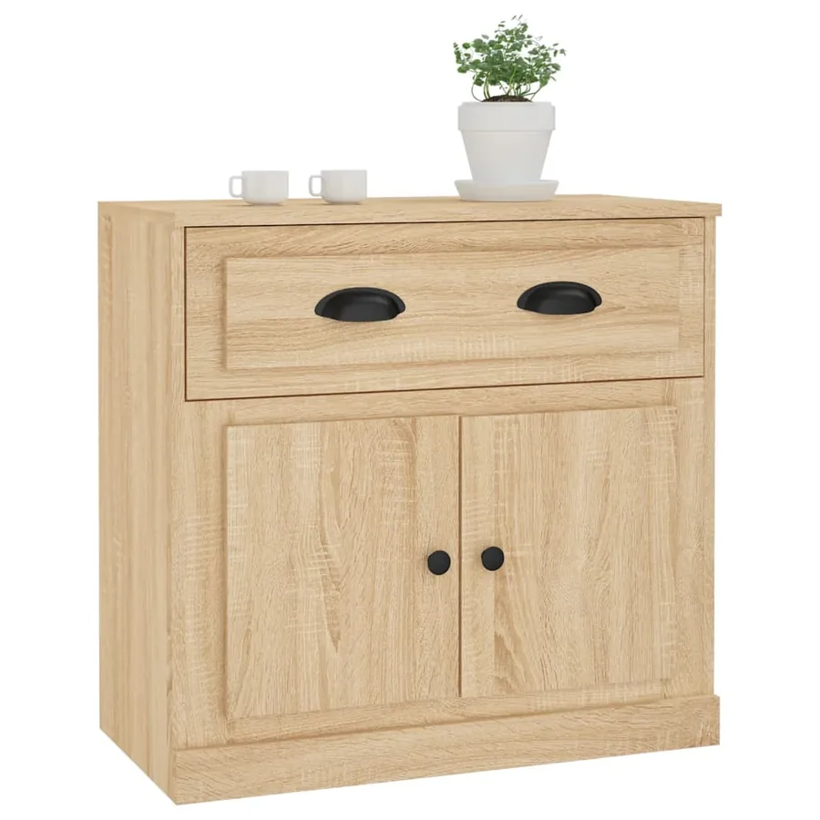 Buffet chêne sonoma 70x35,5x67,5 cm bois d'ingénierie - 4