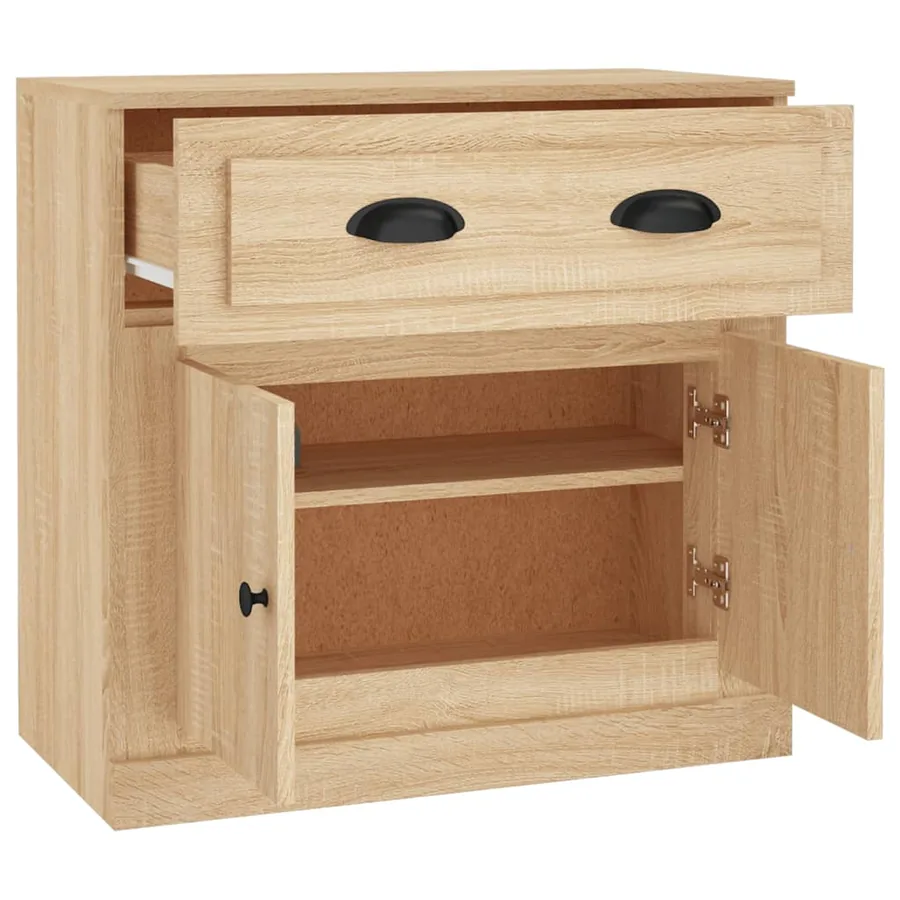 Buffet chêne sonoma 70x35,5x67,5 cm bois d'ingénierie - 8