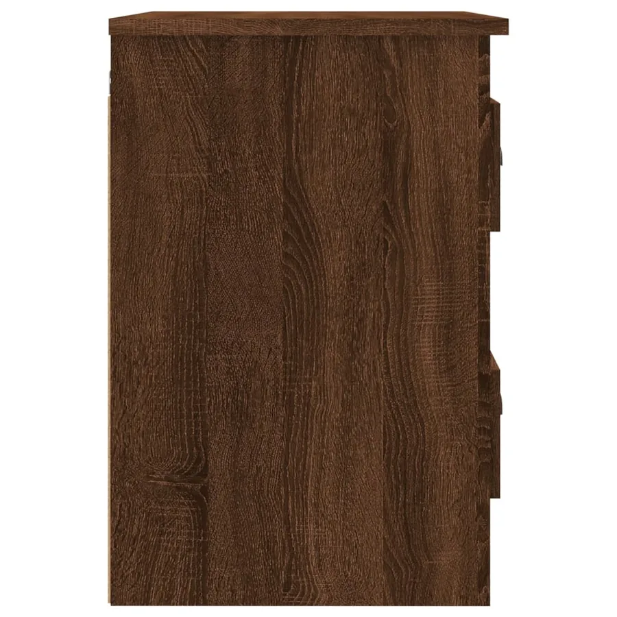 Table de chevet murale chêne marron 41,5x36x53 cm - 8