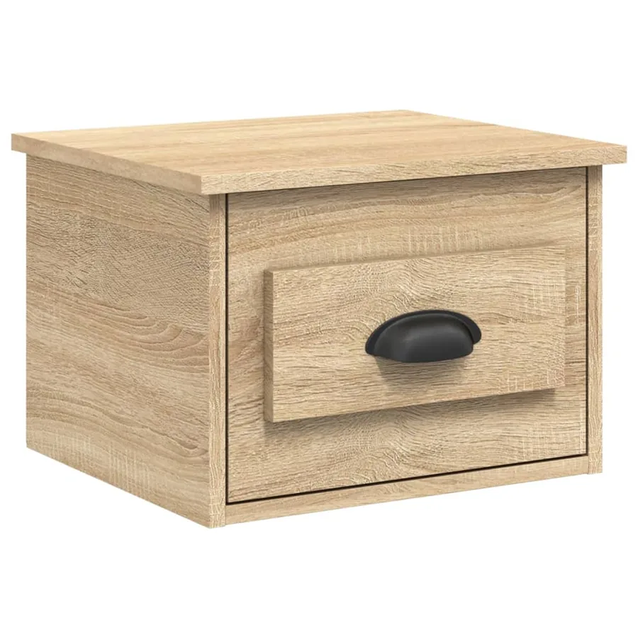 Table de chevet murale chêne sonoma 41,5x36x28 cm - 2