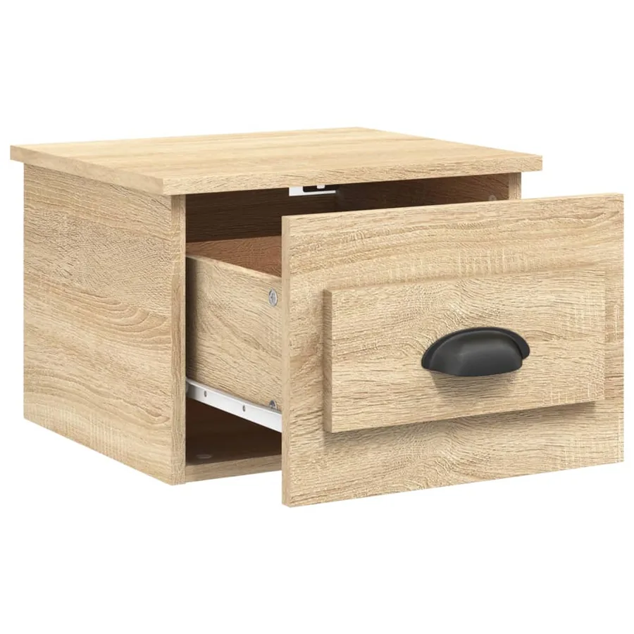 Table de chevet murale chêne sonoma 41,5x36x28 cm - 5