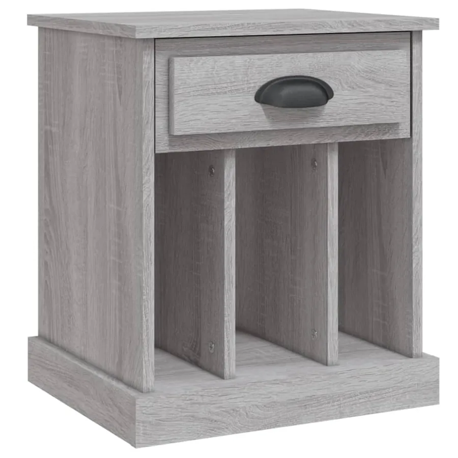 Table de chevet sonoma gris 43x36x50 cm - 2
