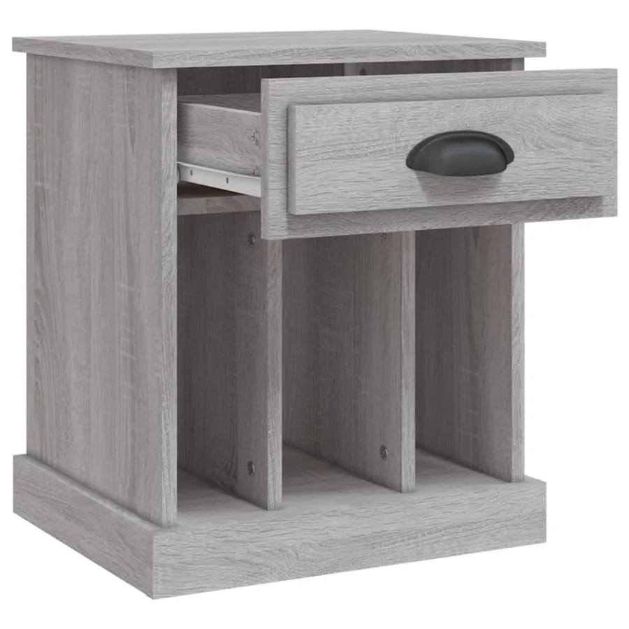 Table de chevet sonoma gris 43x36x50 cm - 6
