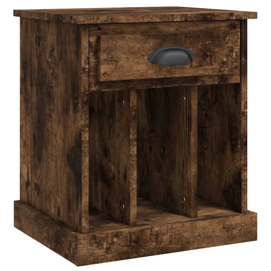 Table de chevet chêne fumé 43x36x50 cm - 2