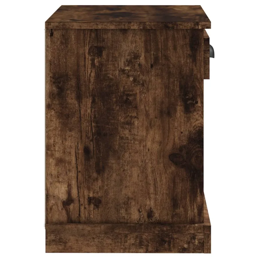 Table de chevet chêne fumé 43x36x50 cm - 8