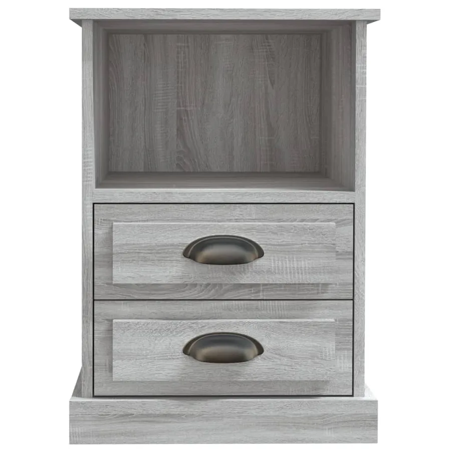 Table de chevet sonoma gris 43x36x60 cm - 6