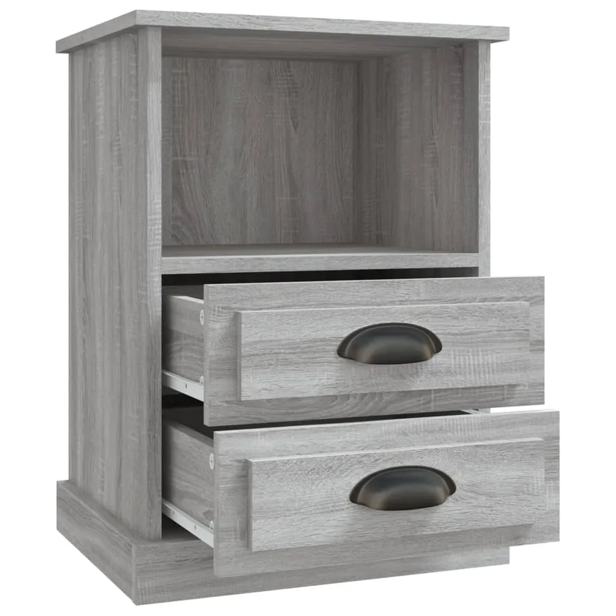 Table de chevet sonoma gris 43x36x60 cm - 7