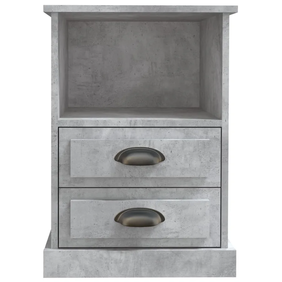 Tables de chevet 2 pcs gris béton 43x36x60 cm - 7