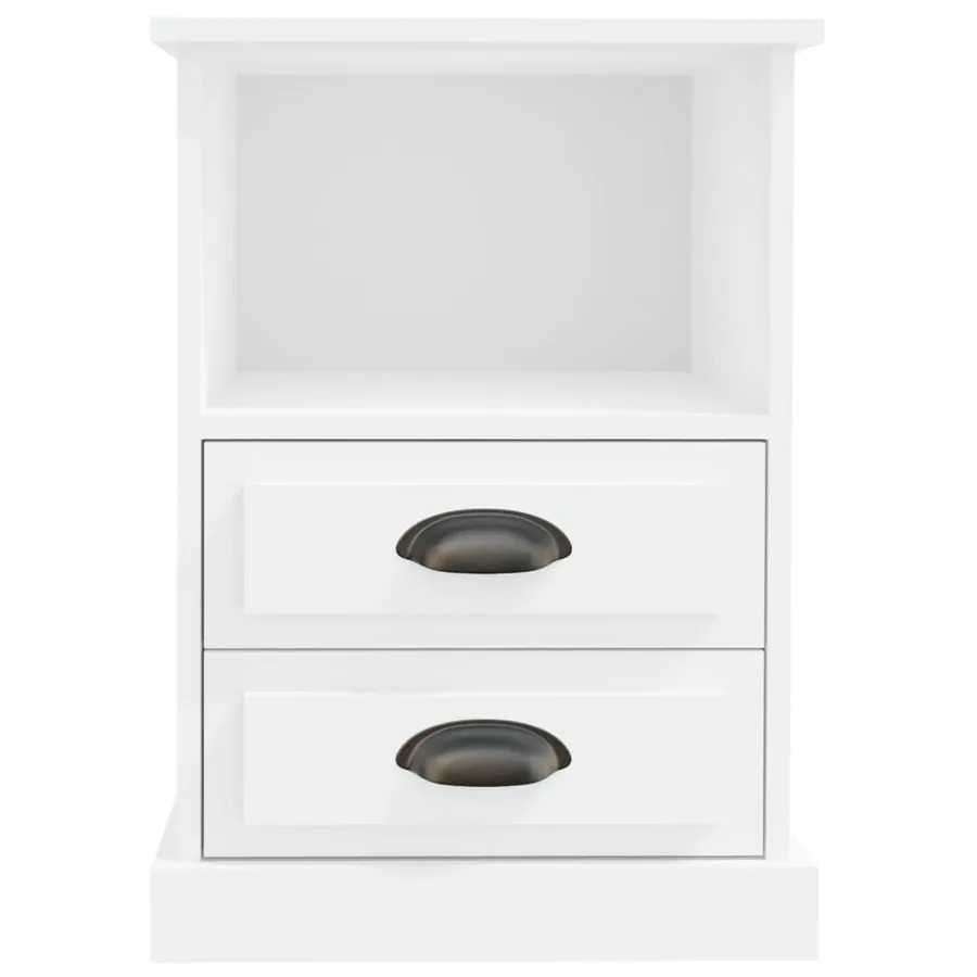 Table de chevet blanc 43x36x60 cm - 6