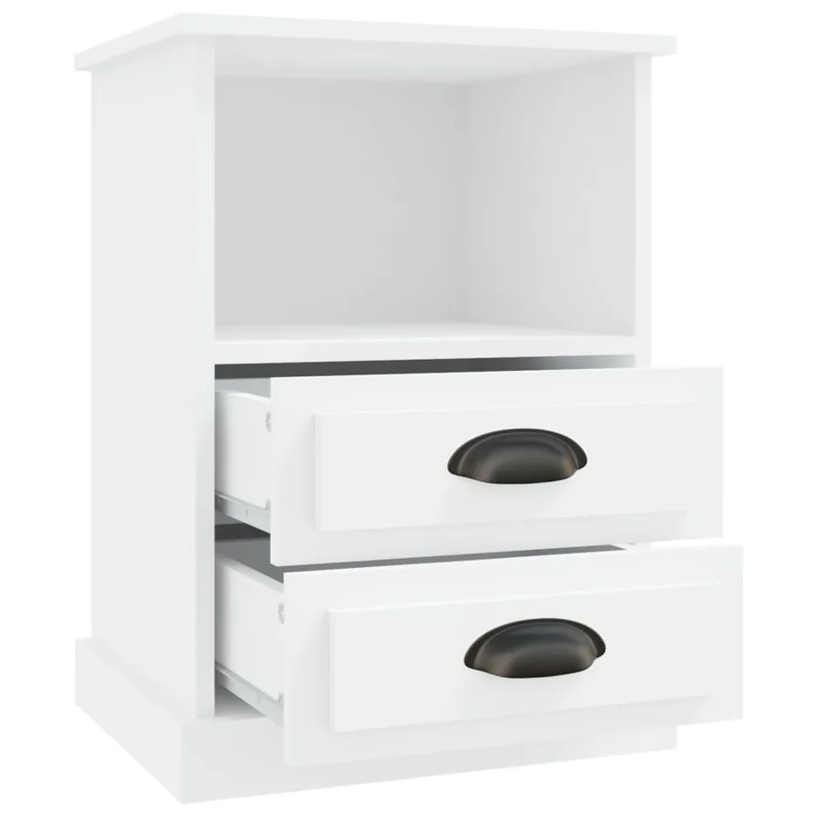 Table de chevet blanc 43x36x60 cm - 7