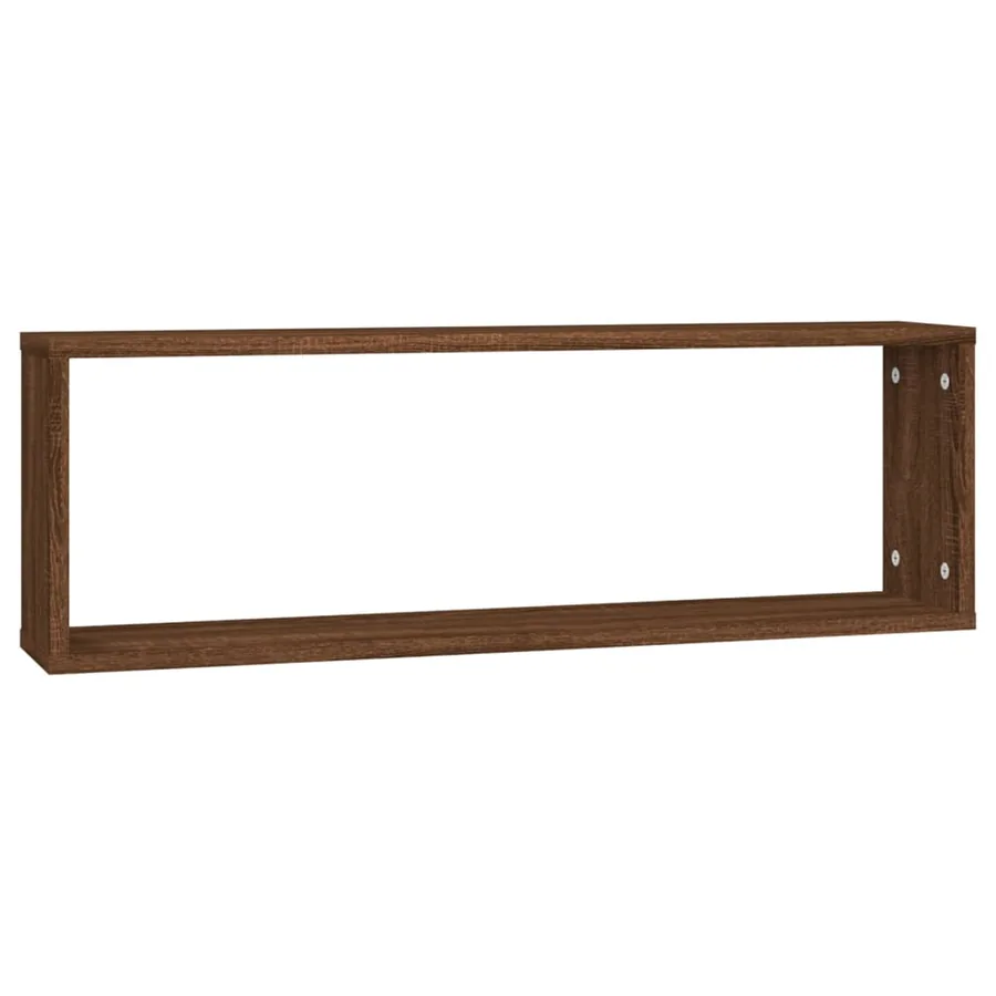 Étagères murales cubiques 2 pcs Chêne marron 80x15x26,5 cm - 5