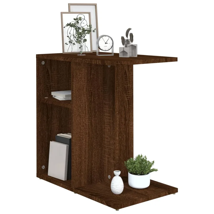 Table d'appoint Chêne marron 50x30x50 cm Bois d'ingénierie - 4