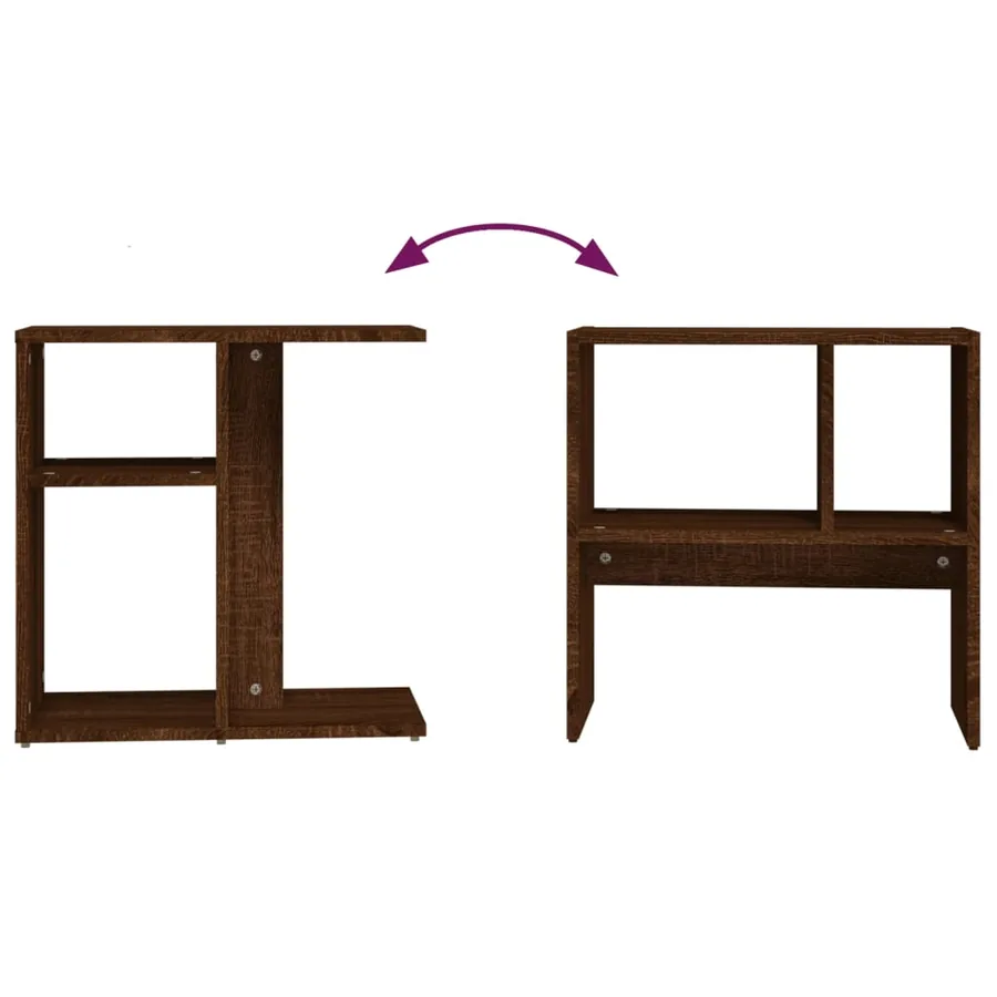 Table d'appoint Chêne marron 50x30x50 cm Bois d'ingénierie - 7