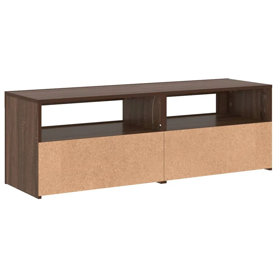 Meuble TV avec lumières LED chêne marron 120x35x40 cm - 10