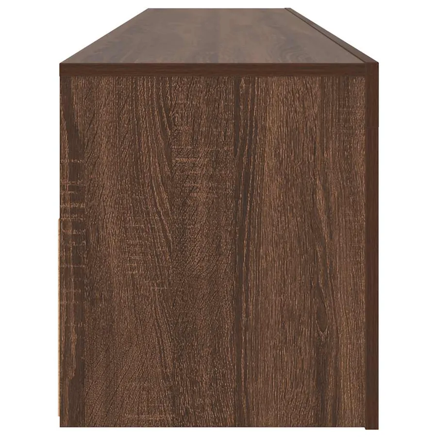 Meuble TV avec lumières LED chêne marron 120x35x40 cm - 9