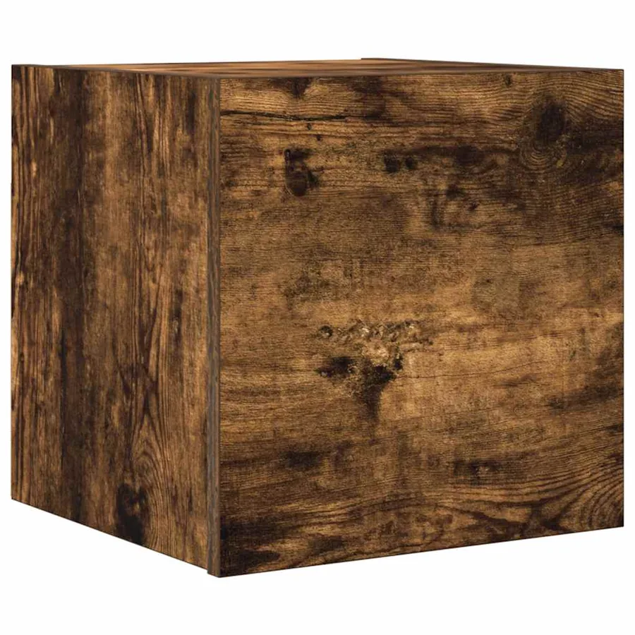 Meuble TV mural Chêne fumé 30,5x30x30 cm - 2