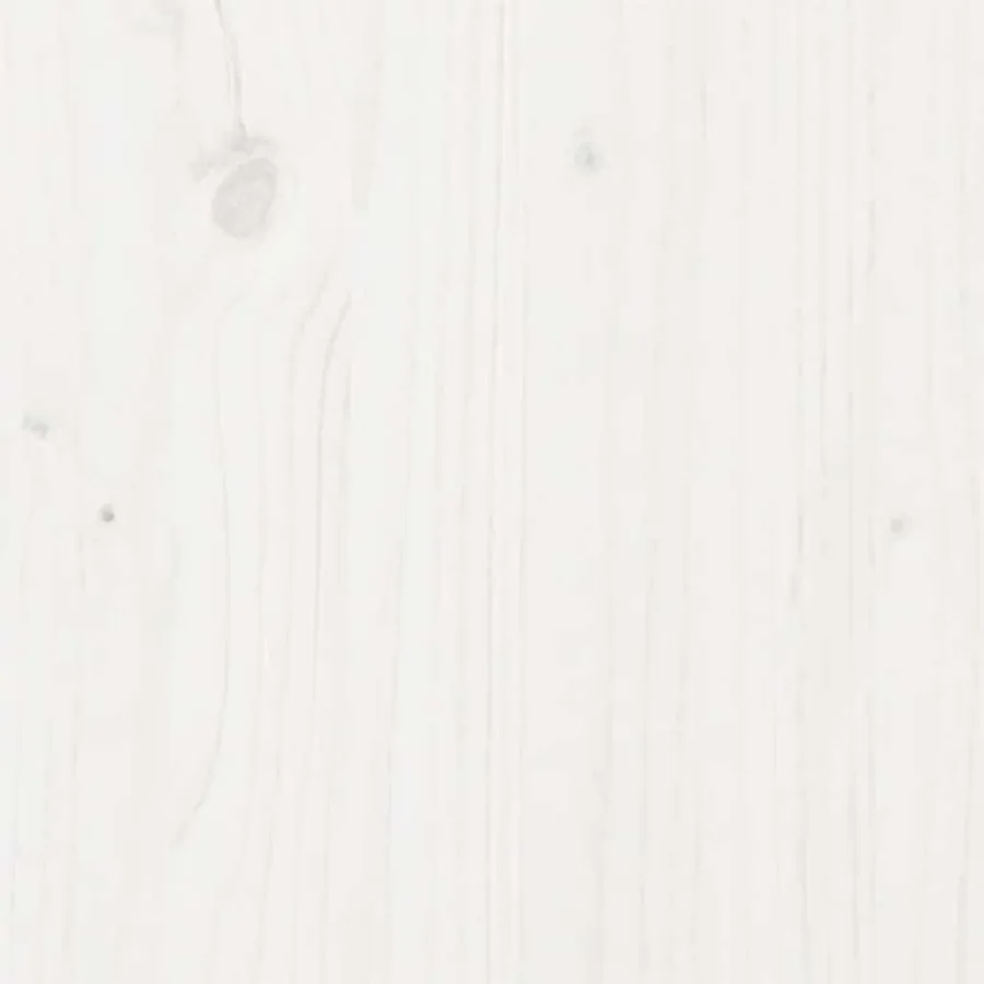 Cadre de lit sans matelas blanc bois massif 140x200 cm - 8