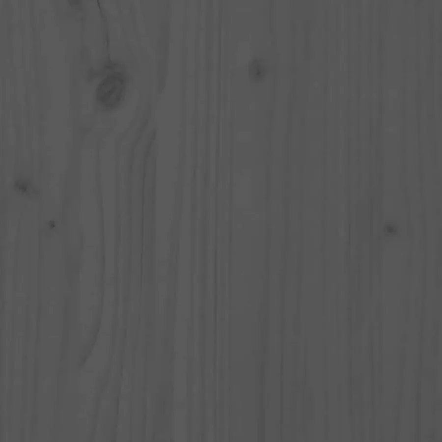 Cadre de lit sans matelas gris bois massif 120x200 cm - 8